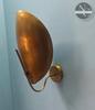 Mid Century Raw Brass Wall Sconce Pair: Handmade Sputnik Light