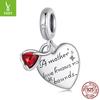 Mother'S Day Double Love Brand Pendant Retro Beaded Diy Bracelet Accessories S925 Sterling Silver Jewelry
