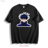 Jujutsu Kaisen Фушигуро Мегуми Футболка Аниме Дизайн Персонажа винтажный Стирка мужская дизайнерская одежда Стильная Унисекс