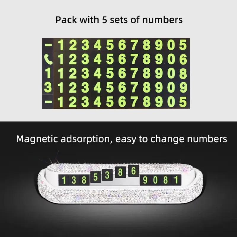 Временная карта парковки автомобиля Bling, номер телефона автомобиля, защита конфиденциальности, мгновенное переключение номера отображения и скрытие