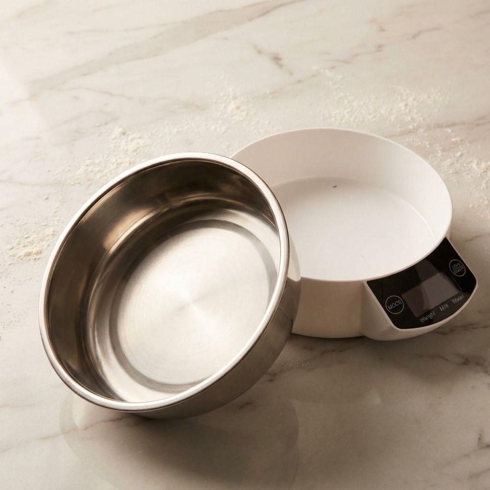 LCD Display Stainless Steel Electronic Bowl Scale Detachable Food Bowl Scale Baking