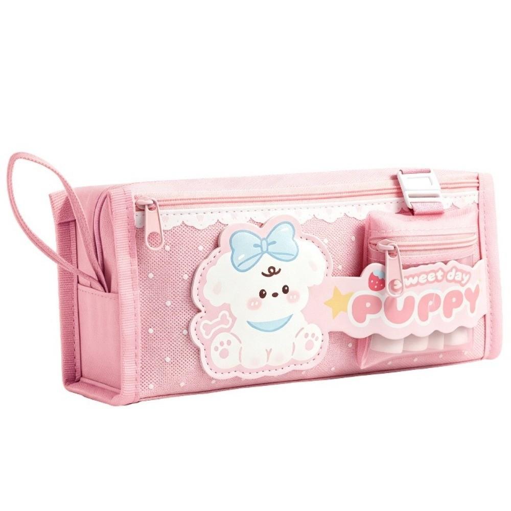Puppy Rabbit Pencil Case Large Capacity Pen Bag Cartoon Stationery Pouch School Supplies