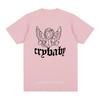 Lil Peep Ангел Плачущий Ребенок Винтажная Розовая Футболка Круглый Вырез Чистый Хлопок Мужская Футболка Новая ТИШКА ФУТБОЛКА Женские Топы Унисекс