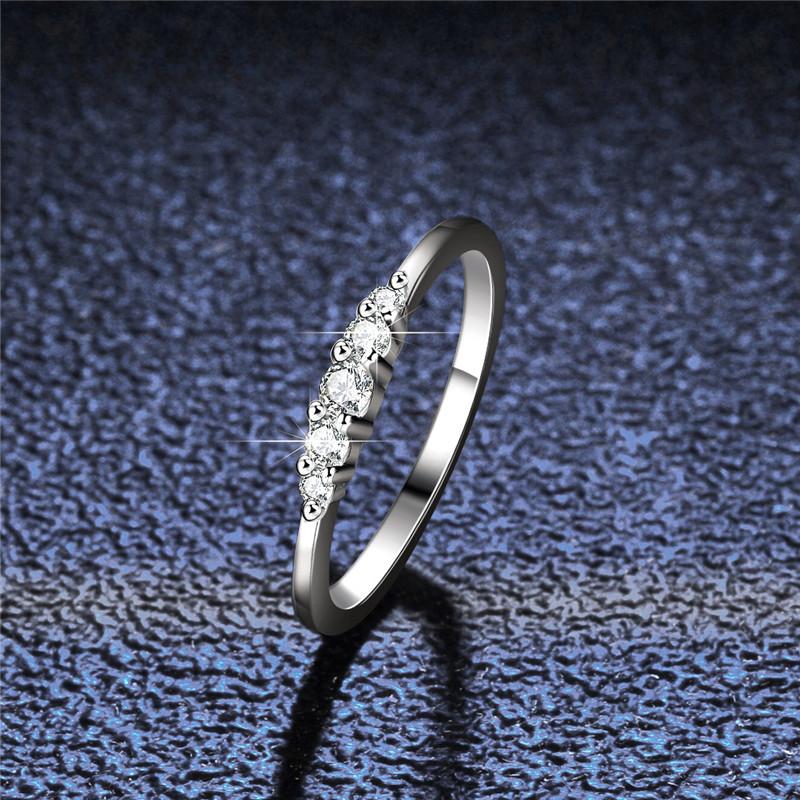 100% серебро S925 с муассанитом, полное бриллиантовое кольцо, изысканное модное студенческое кольцо для девочек, высокое качество, ювелирные изделия GRA