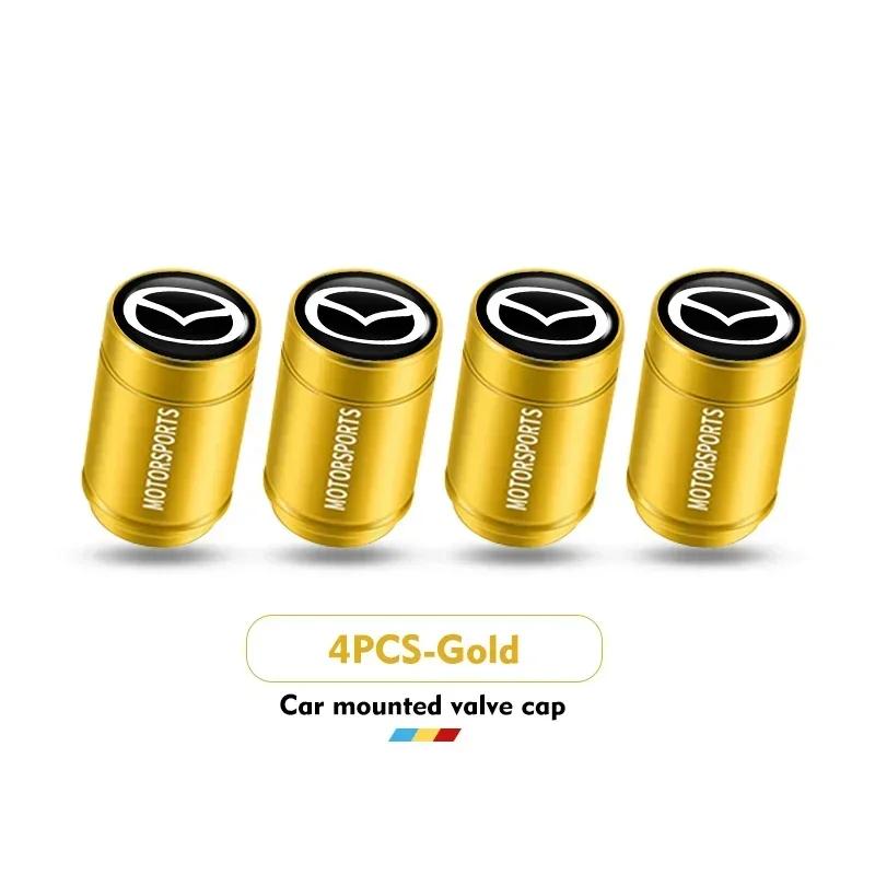 2025 Hot 4pcs Car Tire Valve Cap Tyre Stem Cover Air Dust Tire Wheel Rim For Mazda 6 3 5 2 CX5 CX7 323 Demio Axela Atenza CX9 MX
