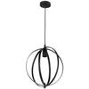 Suspension NEWTON métal noir rond 60W