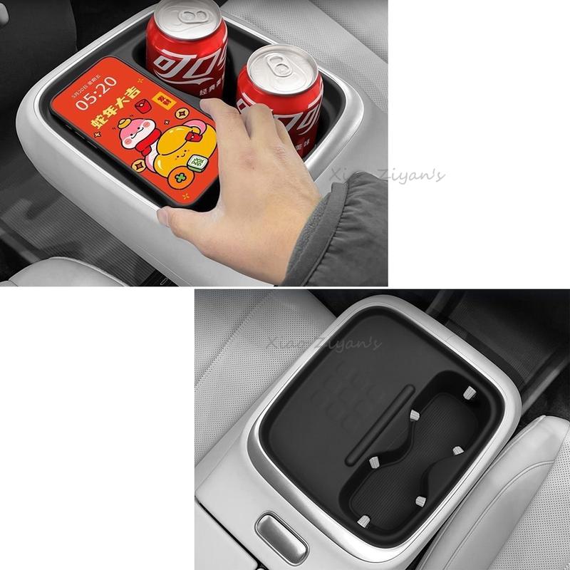 For Aion UT AY2 2025 2026 2027 LHD Car Wireless Charging Silicone Pad Rear Seat Trash Can Storage Box Interior Accessories