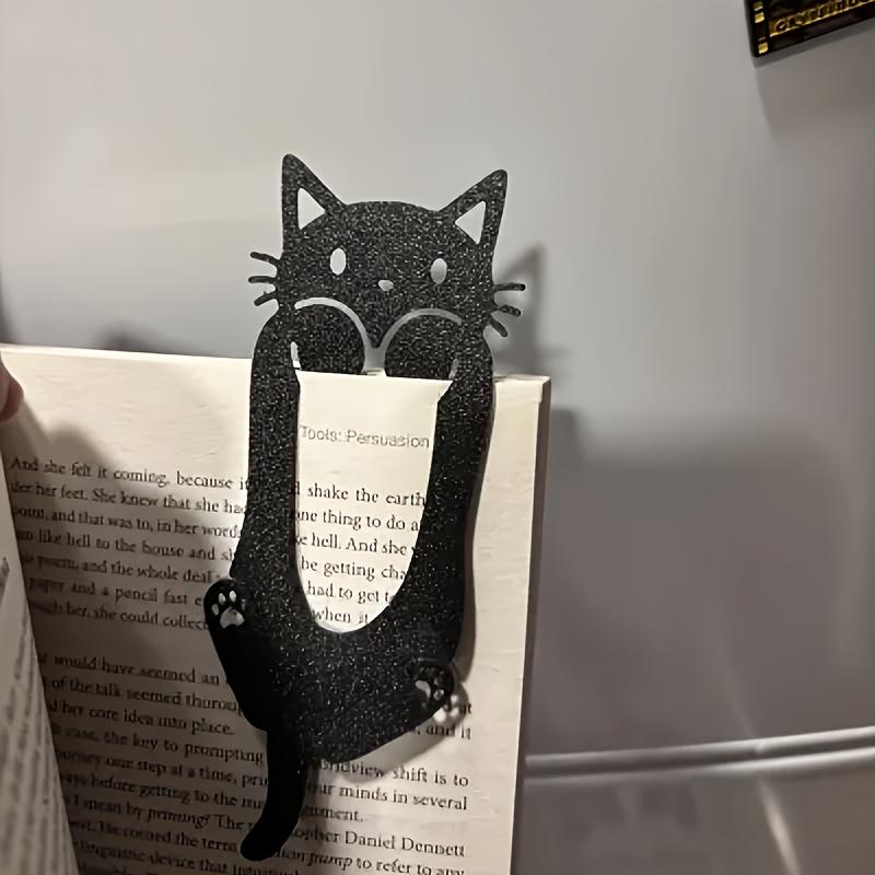 2 шт. Очаровательная закладка «Черный кот» - Милый маркер для страниц в виде животного для журналов, блокнотов и романов, Идеальный подарок для студентов и любителей кошек