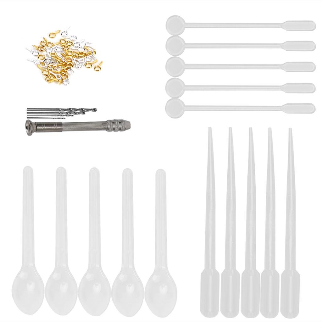 DIY Jewelry Pendant Making Dropper Hand Drill Screw Eye Tools Kits Supplies Accessory