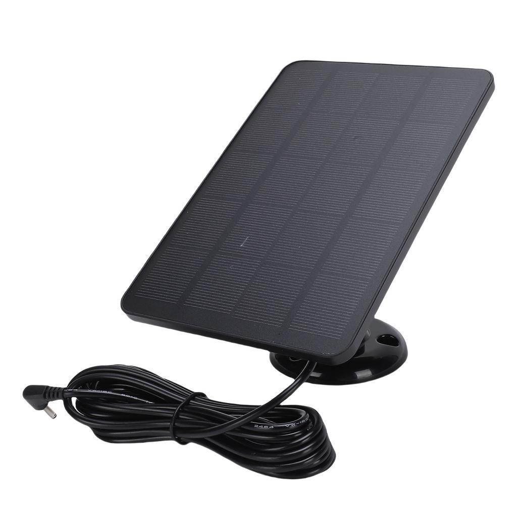 Security Camera Solar Panel Energy Saving High Effciency 4W Solar Panel Charger with Bracket for Outdoor Black