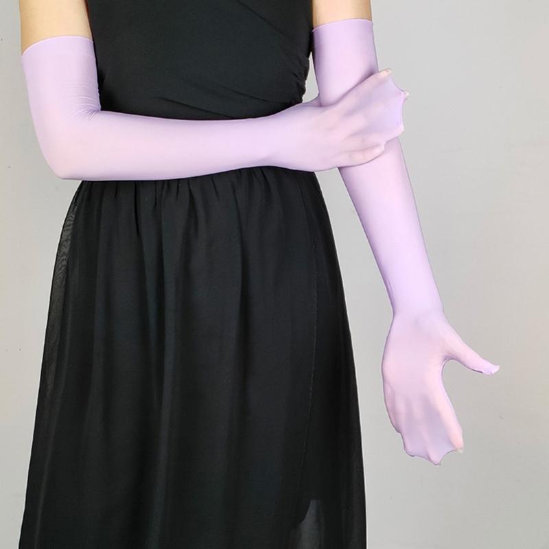 Ультратонкие перчатки для женщин и девочек для тематической вечеринки, удобные в носке, эластичные тюлевые длинные перчатки для ночного клуба, летние