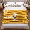 Harry Kane Printed Flannel Blanket Custom Name Text Soft Warm Throw For Bedroom Holiday Gift