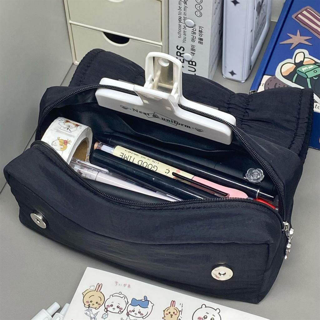 Черный пенал-бабочка балетный пенал для студента ниша высокая эстетическая ценность большая вместимость сумка для хранения канцелярских принадлежностей