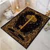 Multiple sizes Ornate golden key design Carpet for Living Room Bedroom Sofa Home Decor Rus Non-slip Floor Mat Luxury Gift