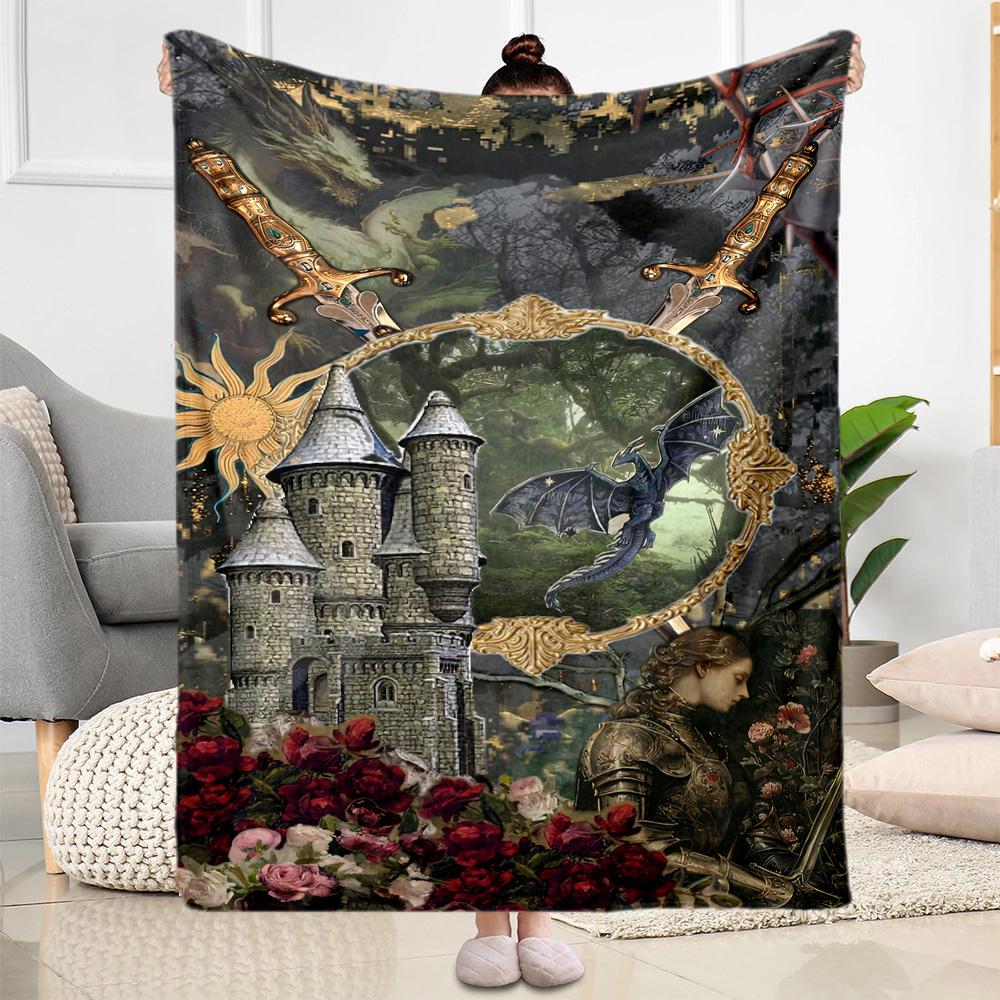 Gothic Style Blanket Ultra-Soft Great for Picnics Chair Seaside for All Occasions Digital Print Ideal Gift for Friends Family Couples Picnic