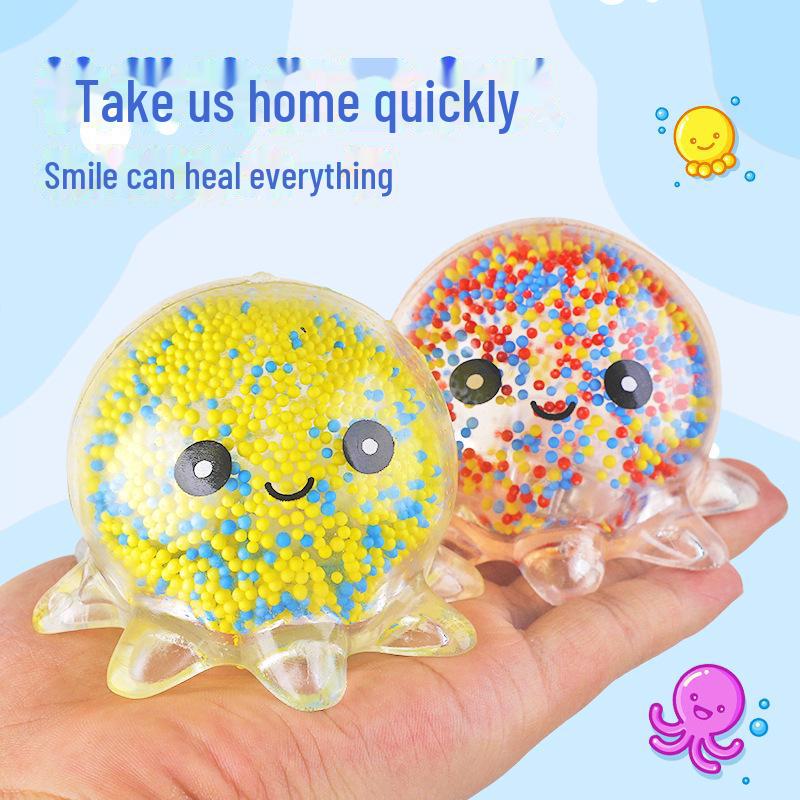 Осьминог Щипок: Креативная игрушка-мяч из пенопластовых частиц для декомпрессии