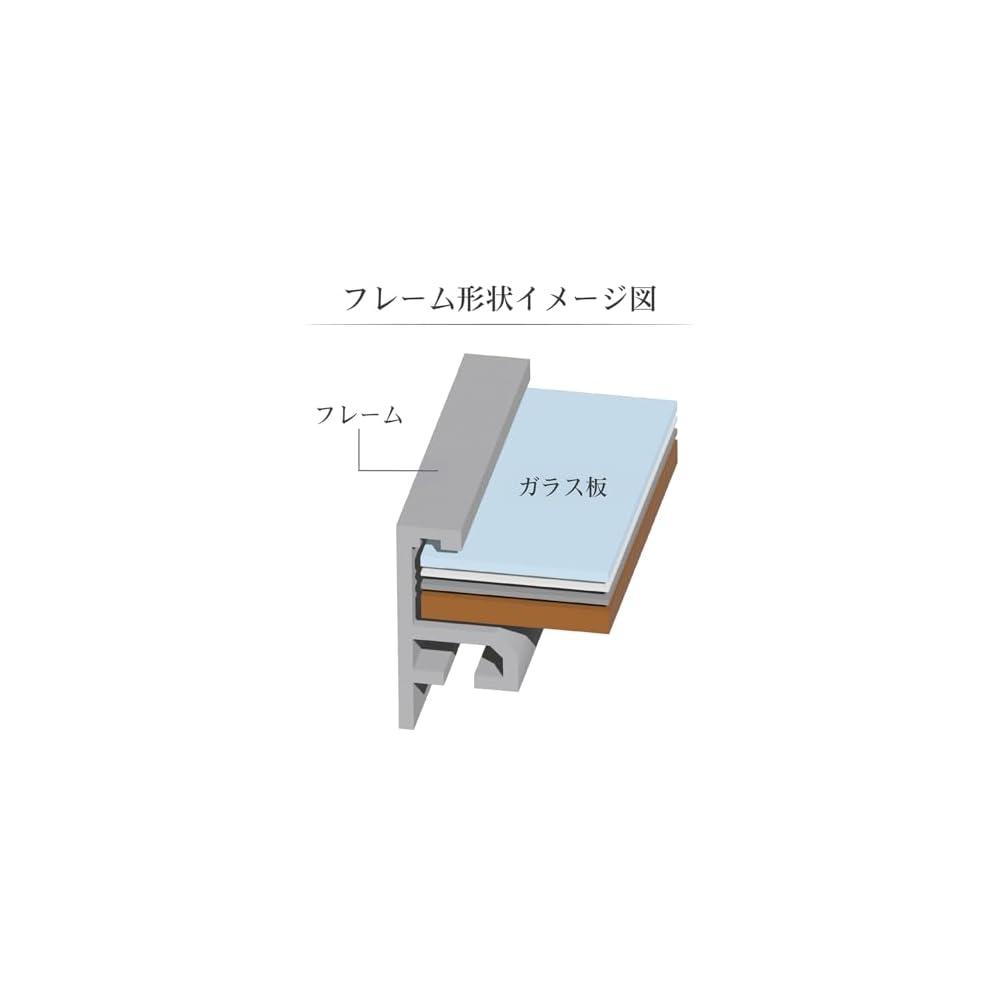 HAKUBA Aluminum Picture Frame HFA-03 2L Size Black Made in Japan V-cut mat with hanging cord and