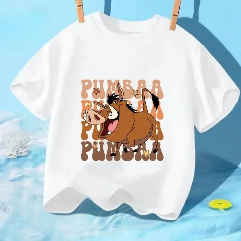 Summer The Lion King Simba Printed Boys 100 Cotton Tshirt Baby Girls Clothing 214 Years Old Short Sleeved Tshirt