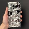 Иллюстрация One Piece для квадратного чехла для телефона iPhone 16 Plus 15promax, 14 аниме 13 Pro Max мягкие 11 комплектов 12