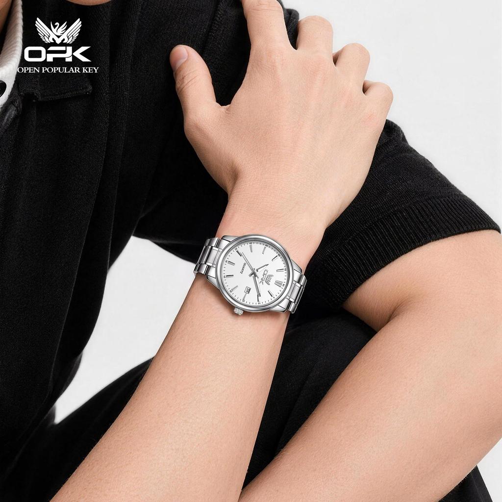 OPK Brand Watch Simple Business Calendar Quartz Watch Night Light Waterproof Men's Watch Men's Watch 6111