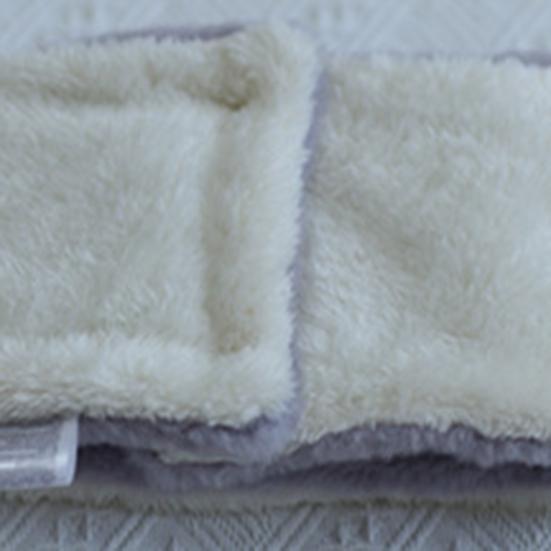 Плюшевый шарф с пряжками из натурального дерева, двухслойный бархатный дизайн, подкладка из искусственного меха кролика, однотонный зимний шарф