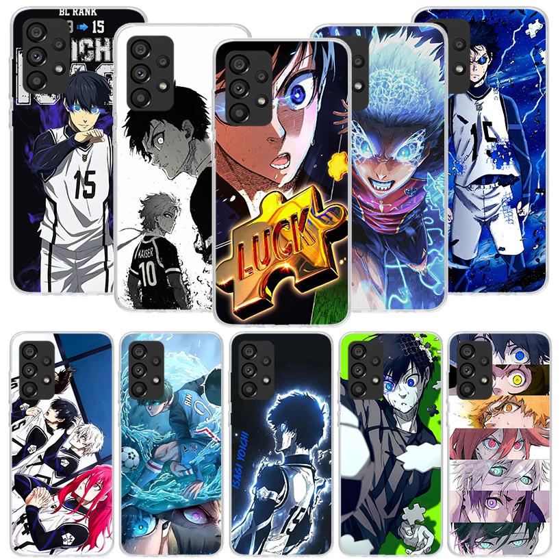 Blue Lock Isagi Yoichi Phone Case for Samsung Galaxy A52 A51 A50S A12 A22 A32 A72 A10S A30S A31 A71 Note 20 Ultra 10 Plus S10 Ga
