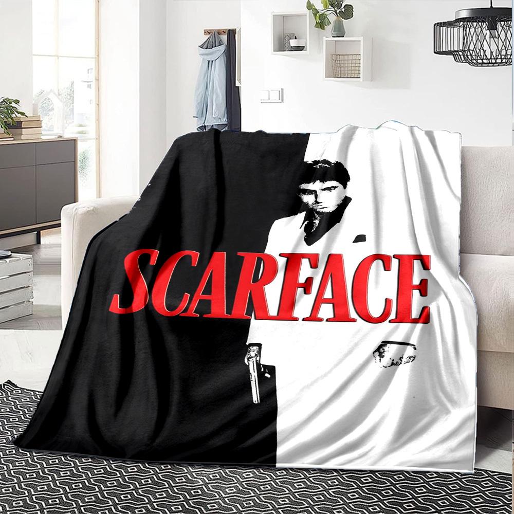 1pc Scarface Soft Flannel All-Season Throw for Home, Office, Outdoor UseDurable Comfort 100573