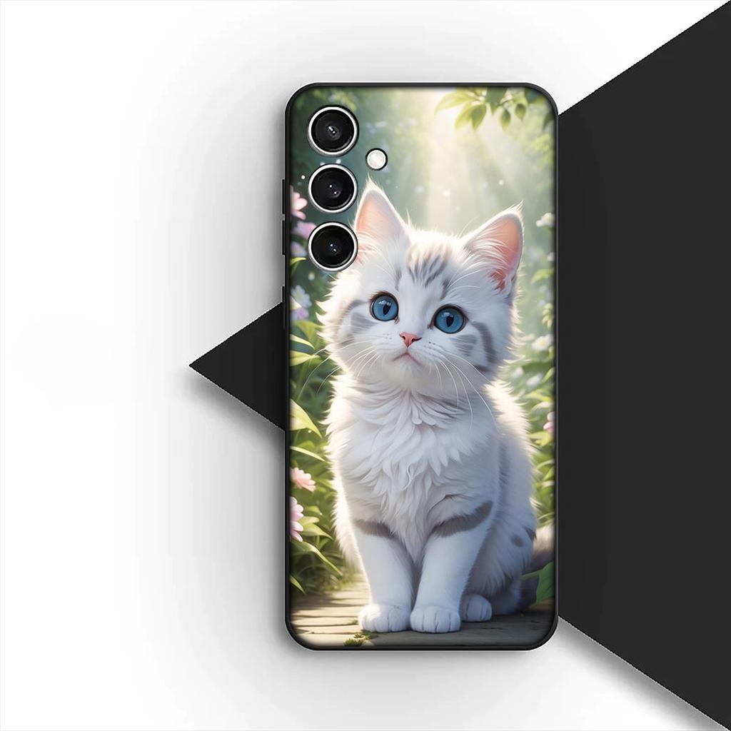 Чехол для Samsung Galaxy S10 S8 S9 Plus A33 A34 A31 70 A71 A72 Note 20 9 8 S10E Кейс Чехол для телефона Мультяшный Кот Мяу Котенок