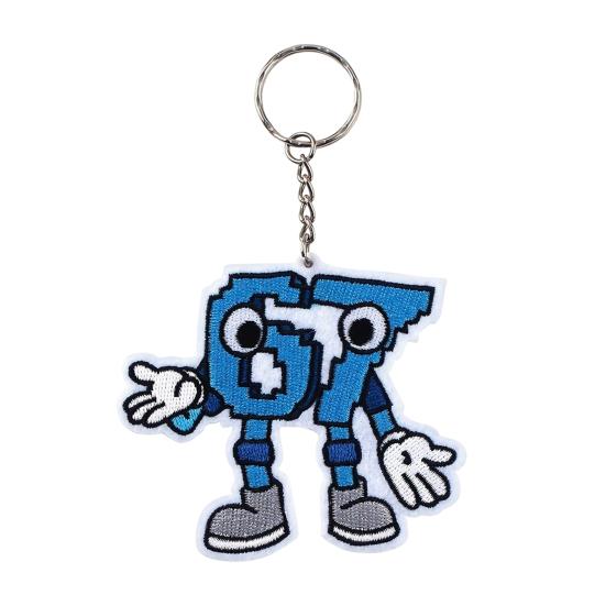 67 Брелок Синий Мультяшный Дизайн Легкий Компактный Держатель для Ключей Подвеска на Рюкзак Аксессуары Декоративный Шарм для Сумки