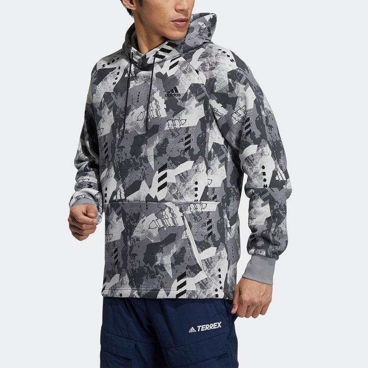 adidas Спортивная толстовка с принтом Snowscape, мужские топы, серая H13812