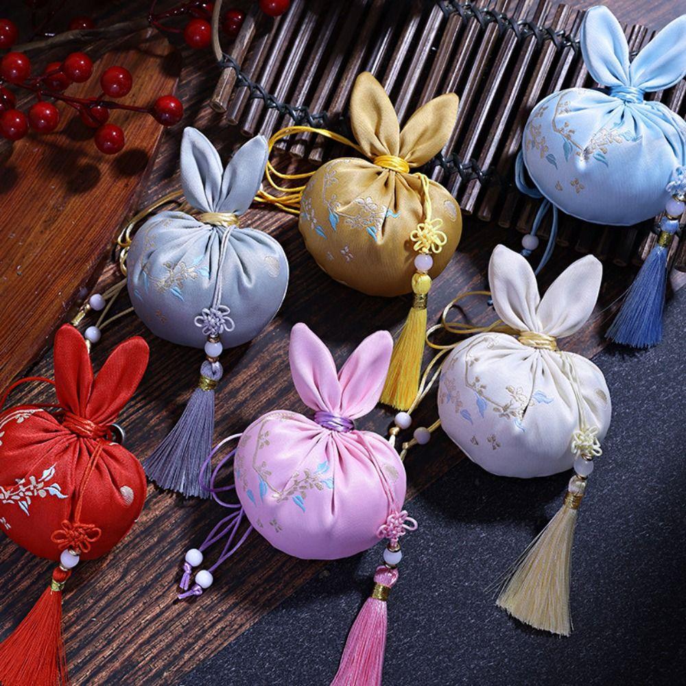 Brocade Chinese Style Blessing Pouch Handmade Hanging Embroidery Sachet Pendant Home Decor