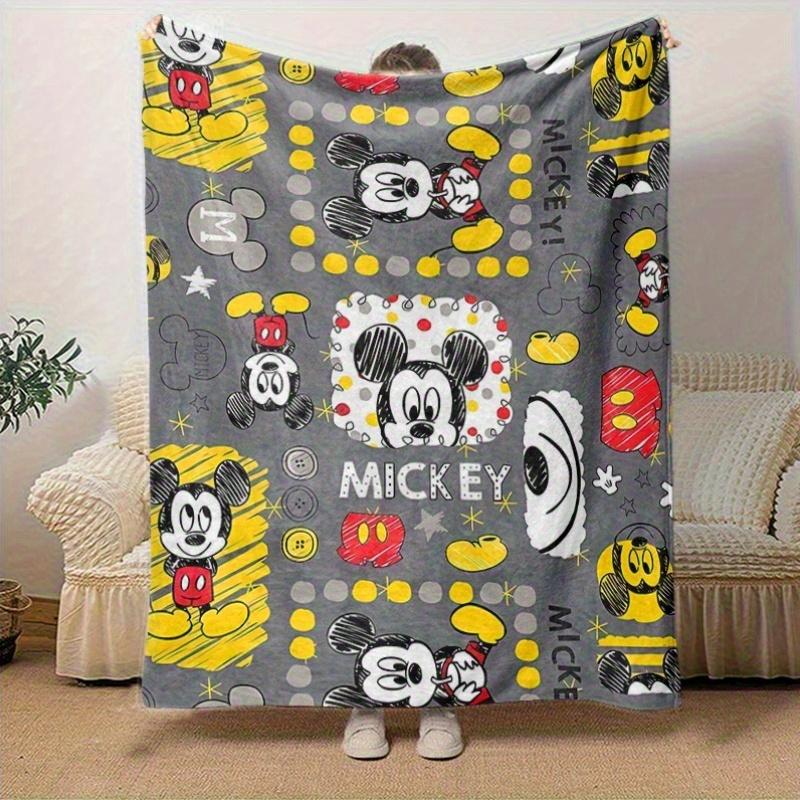 1 шт., Уютное одеяло для дома с Микки Маусом: Идеальный подарок для спальни, гостиной, в дорогу, для кемпинга, в машину