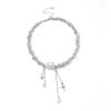 Irregular Beaded Choker Collar Collarbone Chain Female, Simple Ins Star Cross Fringed Collar