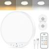 Rechargeable 6W Motion Sensor Light Indoor for Closet,Ceiling&Shower,2-Pack | No Wiring & Magnetic Stick-on Installation•Remote Control•5