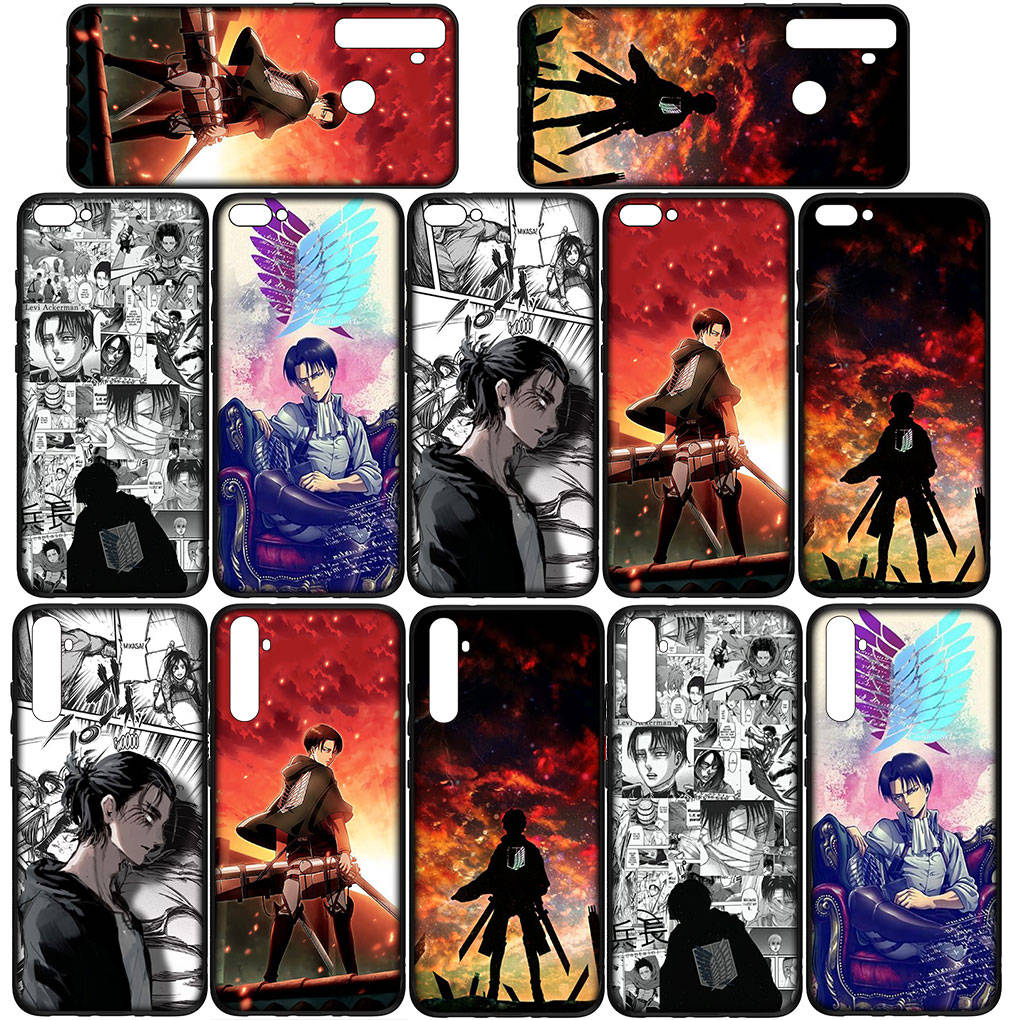 Для iPhone 16 15 Xiaomi Redmi Note 14 13 12 11 Pro Max X 8 16e Samsung Galaxy S25 S24 S23 Moto OPPO Huawei Levi Eren Jaeger Атака титанов логотип чехол