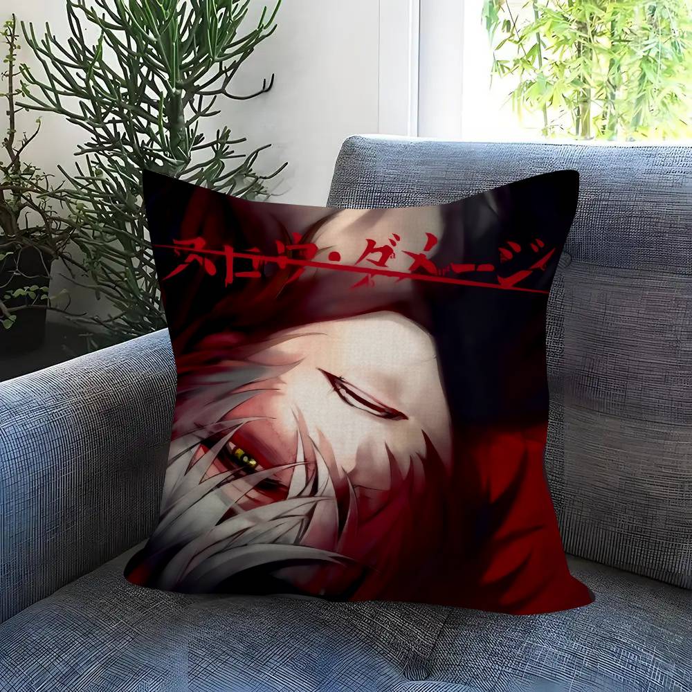 Anime Towa S-Slow D-Damage Double-Sided Printed Pillow Cover Short Plush Suitable Living Room Bedrooms Sofas Throw Cushion Cover