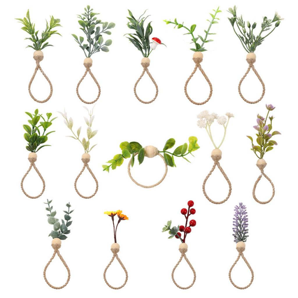 6 шт. искусственные зеленые листья кольца для салфеток пряжки для салфеток держатели для салфеток простое украшение для свадебного стола на каждый день