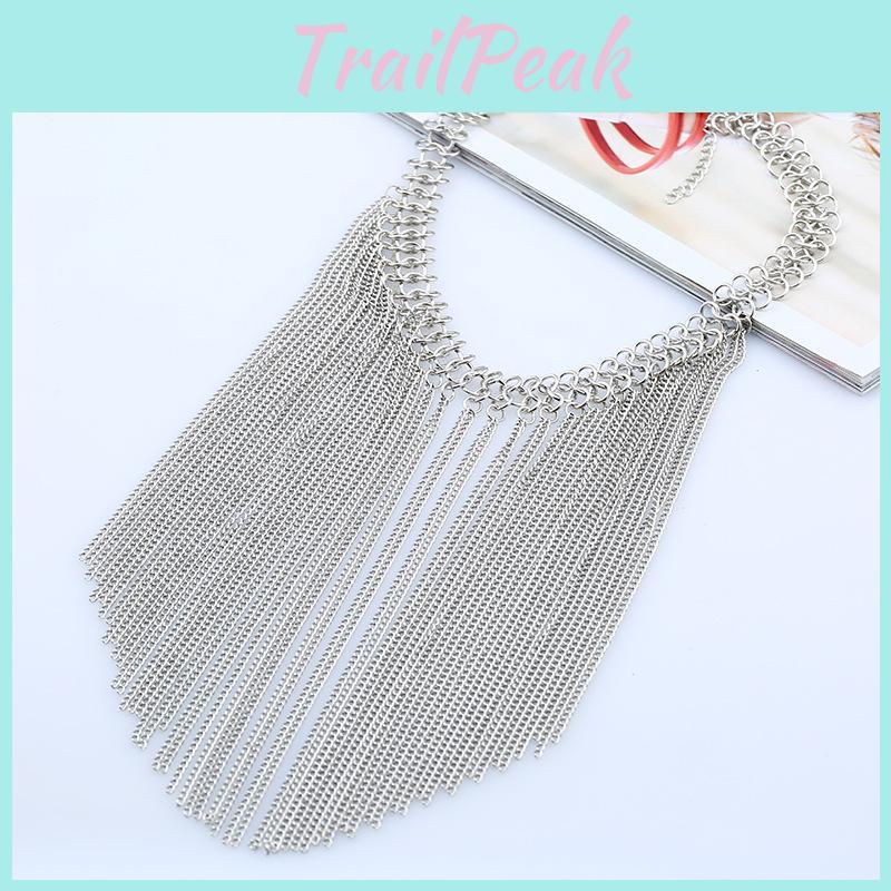 Fashionable Retro Multi Layer Tassel Design Women Necklace For Casual Looks