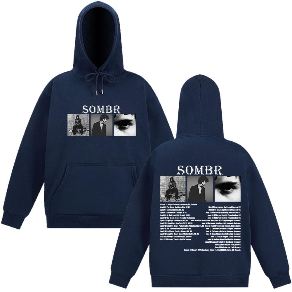 Толстовка Sombr Merch Live 2025 Tour Мужская Женская Модная Свитшот С Длинным Рукавом Свободная Повседневная Оверсайз Хип-хоп Спортивная Одежда Уличная Мода