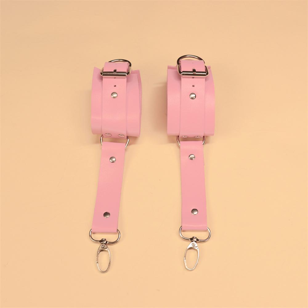 Эротичная Сексуальная РОЗОВАЯ Женская Одежда Обнажающие Ягодицы Кожаные Брюки СМ Игривые и Страстные Секс-Реквизиты Наручники и Ремни