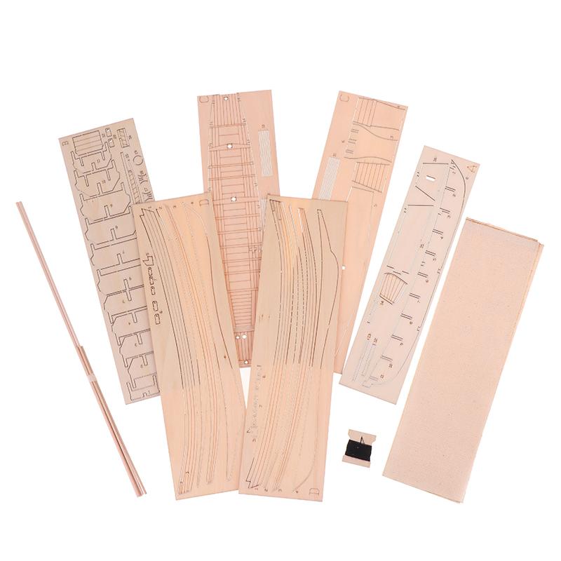 Scale 1:80 Classic Antique Ship Model Diy Wooden Sailing Boats Model Kits Puzzle Assembly