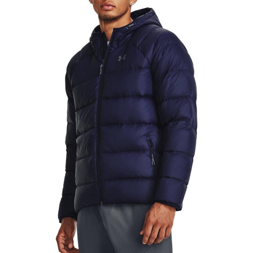 Under Armour Однотонная куртка с капюшоном и длинными рукавами на молнии, мужские куртки, синяя 1372651-410