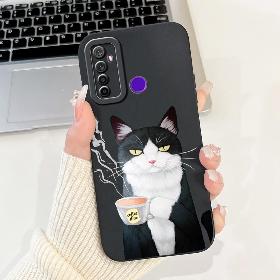 Для Realme 5 5i 5s 5 Pro Милый Мультяшный Кролик Панда Мягкий Силиконовый Чехол Для Realme5 5Pro Защита Камеры Ударопрочные Чехлы для Телефона