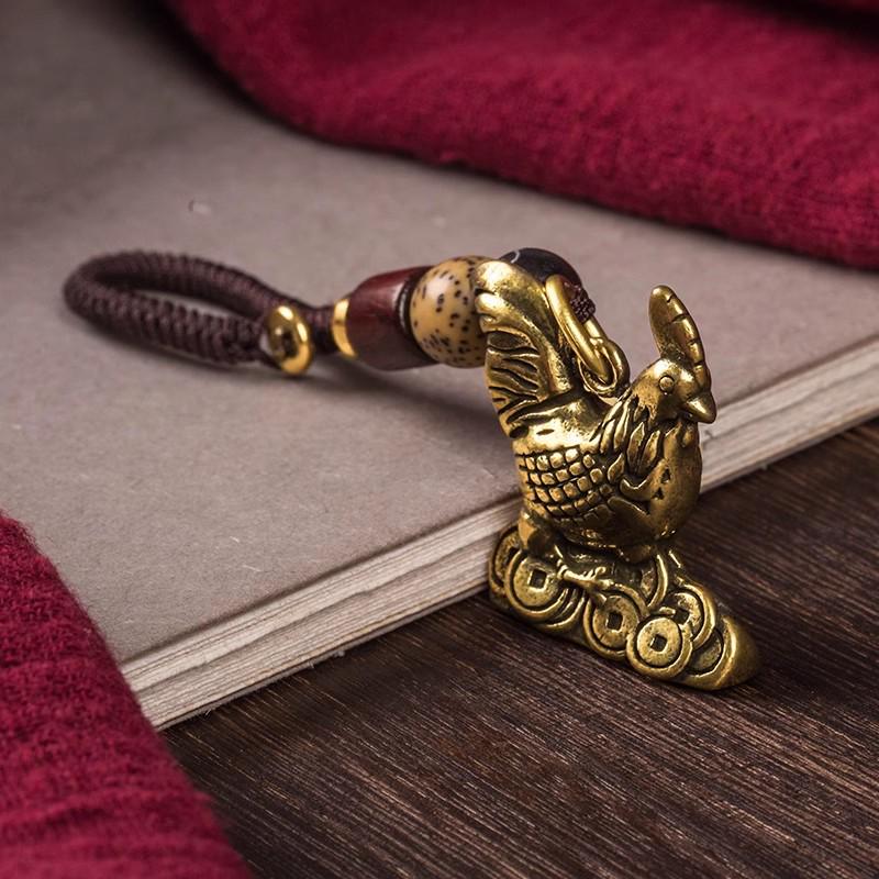 Латунный кулон-брелок с двенадцатью знаками зодиака - Подарок ручной работы для мужчин и женщин