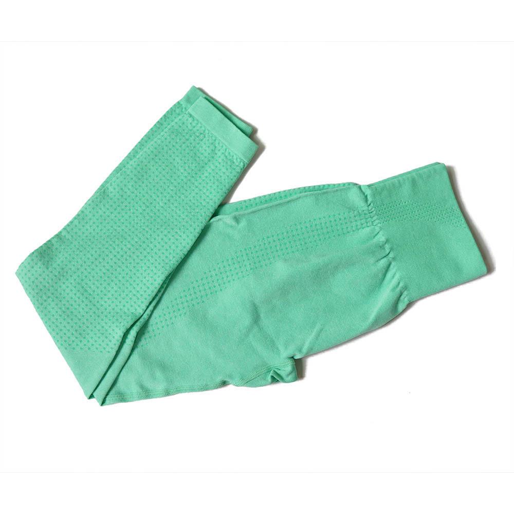 Женский бесшовный костюм для йоги: Топ в горошек с длинным рукавом и брюки с высокой талией, подтягивающие бедра