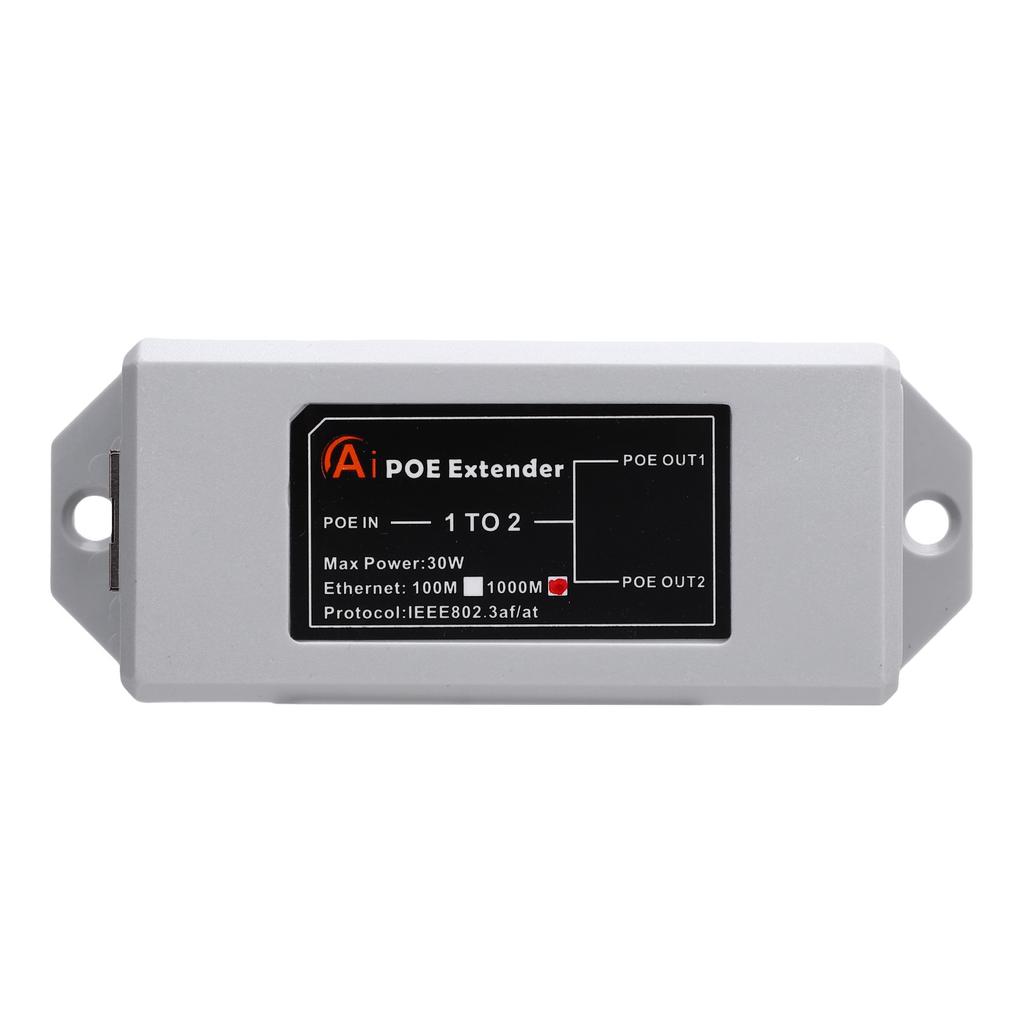 Гигабитный POE-удлинитель 1 вход на 2 выхода 1000 Мбит/с Передача на большое расстояние Plug and Play Компактный Для дома Отеля