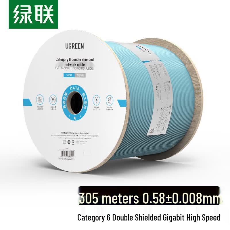 Ugreen Сетевой кабель Cat6 Gigabit с двойным экранированием