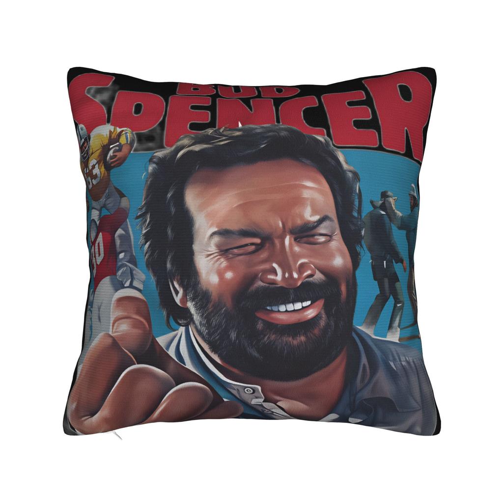 Bud Spencer Italian Actor Pillow Cover Graphic Cushion Cover Retro Trendy Pillow Case For Sofa Couch Bed Living Room