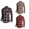 Весенние и осенние мужские рубашки с длинными рукавами и филированными волосами, корейская версия повседневных рубашек в клетку, большие размеры, мужские топы