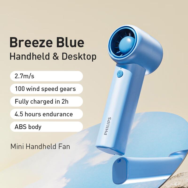 Philips entry-level Handheld Fan 1200 MA Type-C Charging Mini Fan